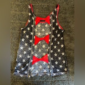 Patriotic tank top. See through